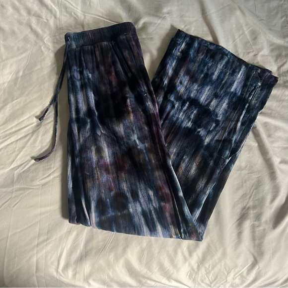 Cloth & stone Linen Blend Tie-Dye Pants Size Small